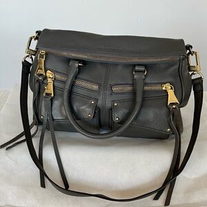 Aimee Kestenberg Gray Leather Shoulder Bag
